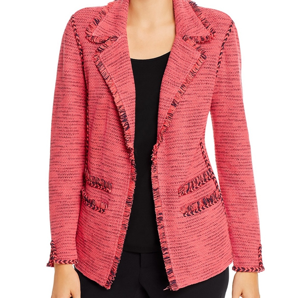NIC+ZOE Pink Tweed Open Blazer